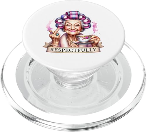 Respektvoll lustige Oma Mittelfinger PopSockets PopGrip für MagSafe von Designs You Like