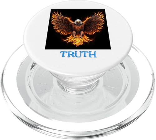Truth Fire Eagle Flying Patriotic PopSockets PopGrip für MagSafe Truth Fire Eagle Flying Patriotic PopSockets PopGrip für MagSafe von Designs You Like