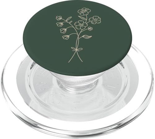 Designs for Girls Blumen PopSockets PopGrip für MagSafe, Wildblumen Design, Handyzubehör, iPhone 12, 13, 14, Grün von Designs for Girls