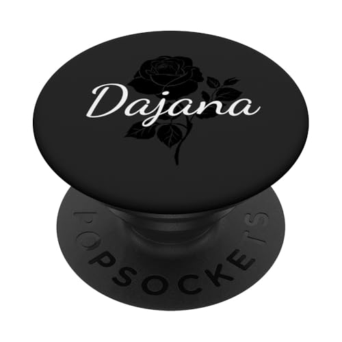 Dajana - Name Schwarze Rose Personalisiertes Geschenk Grau PopSockets PopGrip: Ausziehbarer Sockel und Griff für Handys/Tablets mit Tauschbarem Top PopSockets Klebender PopGrip Dajana - Name Schwarze Rose Personalisiertes Geschenk Grau PopSockets PopGrip: Ausziehbarer Sockel und Griff für Handys/Tablets mit Tauschbarem Top PopSockets Klebender PopGrip von Designs for Girls