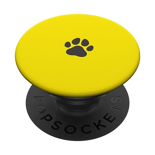 Grau Gelb Minimalistisch Hundepfote PopSockets mit austauschbarem PopGrip Grau Gelb Minimalistisch Hundepfote PopSockets mit austauschbarem PopGrip von Designs for Girls