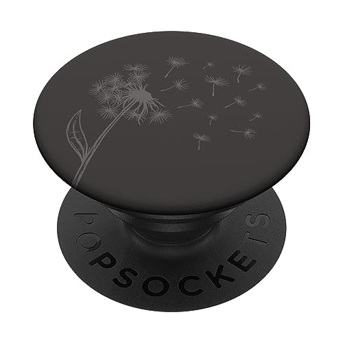 Hellgrau Grau Pusteblume PopSockets mit austauschbarem PopGrip von Designs for Girls