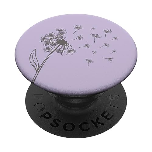 Hellgrau Lila Pusteblume PopSockets mit austauschbarem PopGrip von Designs for Girls