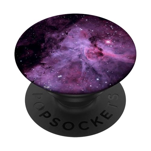 Lila Schwarz Galaxy Universum PopSockets PopGrip: Ausziehbarer Sockel und Griff für Handys/Tablets mit Tauschbarem Top PopSockets Klebender PopGrip von Designs for Girls