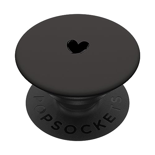PopSockets Pop Grip:Schwarz Grau Minimalistisch Herz PopSockets mit austauschbarem PopGrip PopSockets Pop Grip:Schwarz Grau Minimalistisch Herz PopSockets mit austauschbarem PopGrip von Designs for Girls