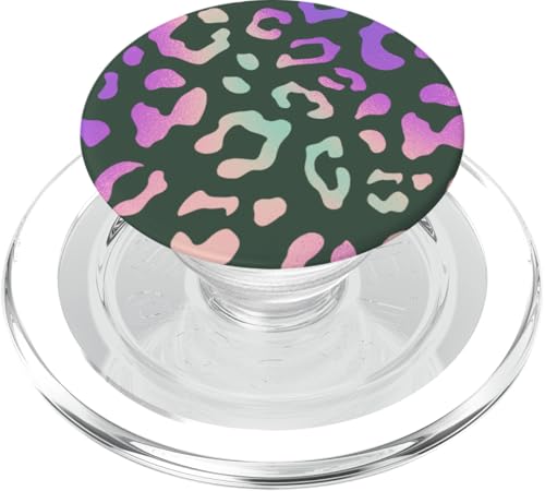 Regenbogen Leopard Gepard Muster Dunkelgrün PopSockets PopGrip für MagSafe von Designs for Girls
