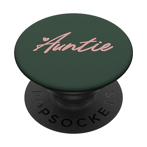 Rosa Dunkelgrün Herz Auntie PopSockets mit austauschbarem PopGrip von Designs for Girls