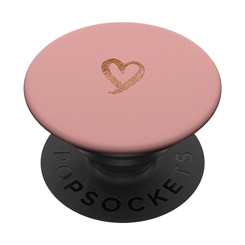 Rose Herz Minimalistisch PopSockets Klebender PopGrip Rose Herz Minimalistisch PopSockets Klebender PopGrip von Designs for Girls