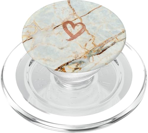 Rose Herz Minimalistisch Weiß PopSockets PopGrip für MagSafe von Designs for Girls