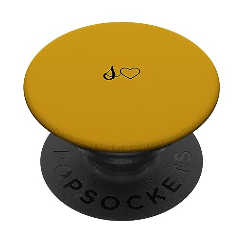 Schwarz Anfangsbuchstabe S Herz Minimalistisch Orange PopSockets mit austauschbarem PopGrip von Designs for Girls