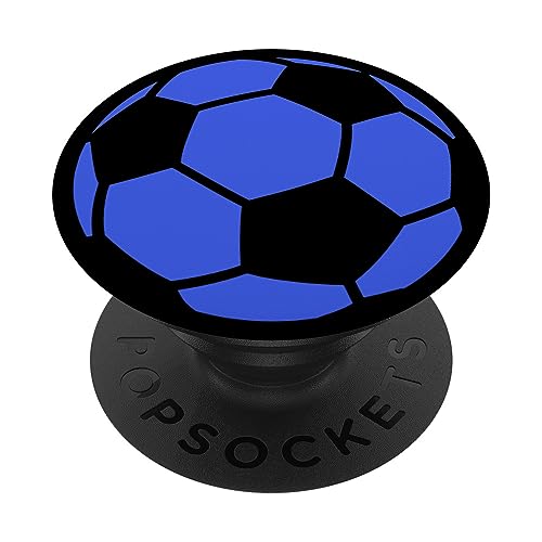 Schwarz Blau Fußball PopSockets mit austauschbarem PopGrip von Designs for Girls