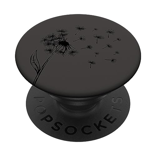 Schwarz Grau Pusteblume PopSockets mit austauschbarem PopGrip von Designs for Girls