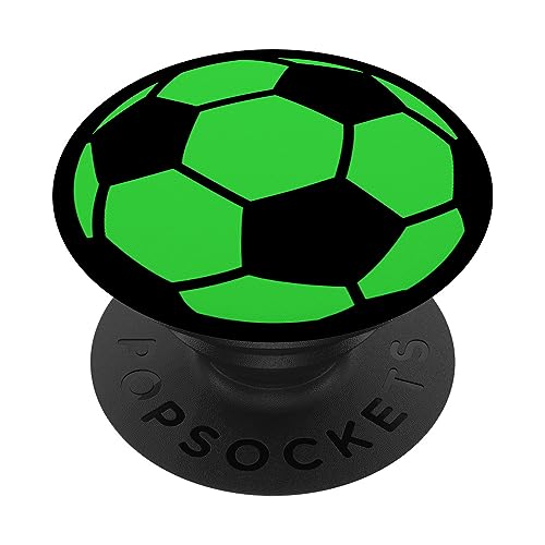 Schwarz Grün Fußball PopSockets mit austauschbarem PopGrip von Designs for Girls