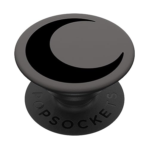 Schwarz Halbmond Mond Grau PopSockets mit austauschbarem PopGrip von Designs for Girls