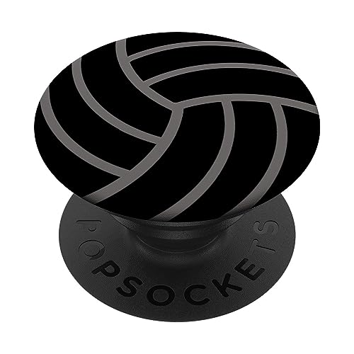 Schwarz Hellgrau Volleyball PopSockets mit austauschbarem PopGrip von Designs for Girls