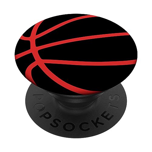 Schwarz Rot Basketball PopSockets mit austauschbarem PopGrip von Designs for Girls