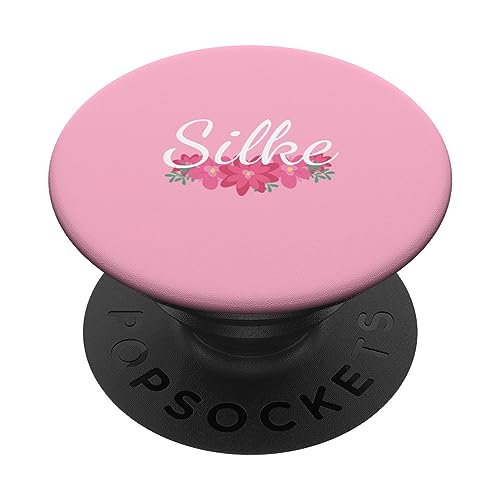 Silke - Name Rote Blumen Personalisiertes Geschenk Pink PopSockets mit austauschbarem PopGrip Silke - Name Rote Blumen Personalisiertes Geschenk Pink PopSockets mit austauschbarem PopGrip von Designs for Girls