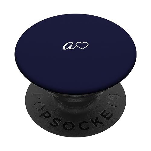 Weiß Anfangsbuchstabe A Herz Minimalistisch Dunkelblau PopSockets mit austauschbarem PopGrip Weiß Anfangsbuchstabe A Herz Minimalistisch Dunkelblau PopSockets mit austauschbarem PopGrip von Designs for Girls