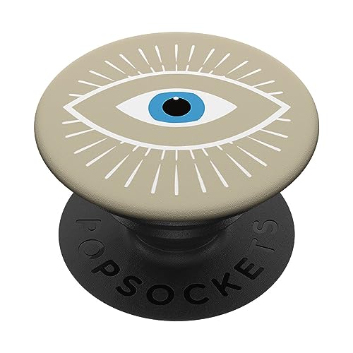 Weiß Beige Allsehendes Auge Evil Eye PopSockets mit austauschbarem PopGrip von Designs for Girls