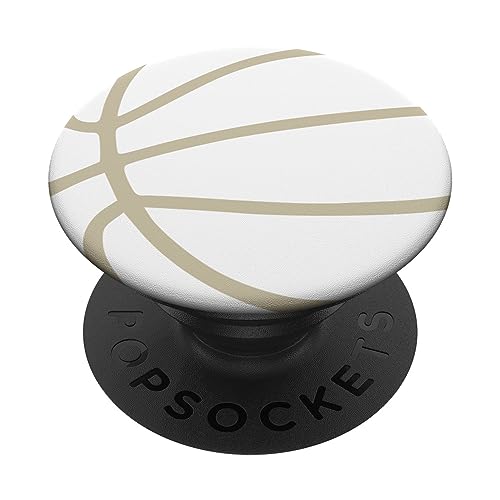 Weiß Beige Basketball PopSockets mit austauschbarem PopGrip von Designs for Girls