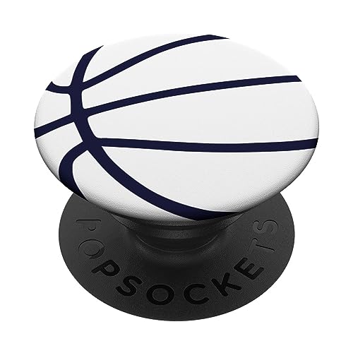 Weiß Dunkelblau Basketball PopSockets mit austauschbarem PopGrip von Designs for Girls
