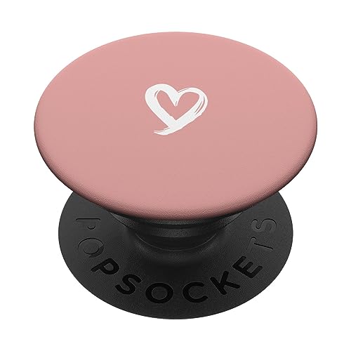 Weiß Herz Minimalistisch Rose PopSockets Klebender PopGrip Weiß Herz Minimalistisch Rose PopSockets Klebender PopGrip von Designs for Girls