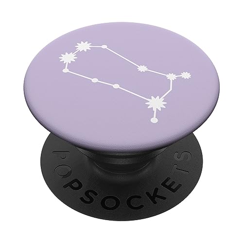 Weiß Pastell Lila Sternzeichen Zwillinge PopSockets mit austauschbarem PopGrip von Designs for Girls