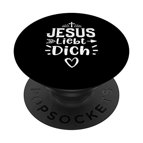Glaube: Jesus Liebt Dich - Jesus Sprüche PopSockets mit austauschbarem PopGrip von DesignsByJnk5 Christentum