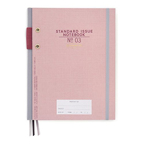 Designworks Ink Standard Issue Pink Planner Notizbuch Nr. 3 Journal mit linierten Seiten, elastischem Verschluss, Stifthalter und 3 Lesebändchen für Arbeit, Schreiben, Tagebuch von Designworks Ink