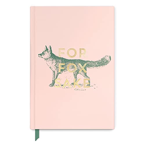 Designworks Ink Vintage Sass JB86-1099EU Notizbuch, A5, Hardcover, Design: For Fox Sake, Farbe: Pink, 14,6 cm x 21,6 cm, JB86-1099EU, 240 linierte Seiten, Sojabasis, Tinte. von Designworks Ink