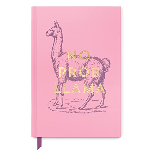 Designworks Ink Vintage Sass JB86-1102EU Hardcover Notizbuch Tagebuch No Prob Llama, 14,6 x 21,6 cm, Rosa von Designworks Ink