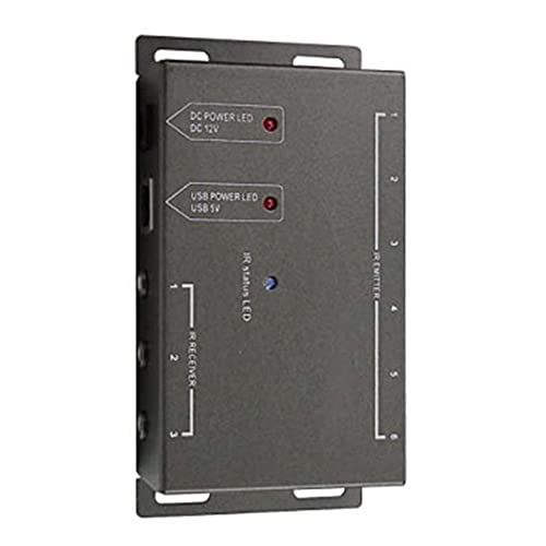 Desikixudy Extender-Set mit Infrarot-Fernbedienung, 6 Sender mit 1 IR-Empfänger, EU-Stecker von Desikixudy