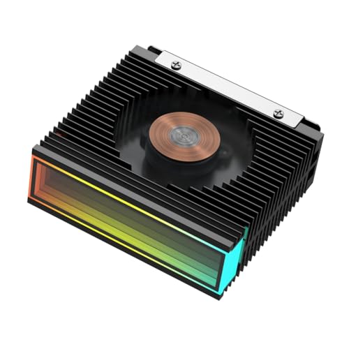Desikixudy SSD-KüHler KüHler S50 M.2 2280 Top Mirror ARGB Dual-PWM-LüFter Schwarz von Desikixudy