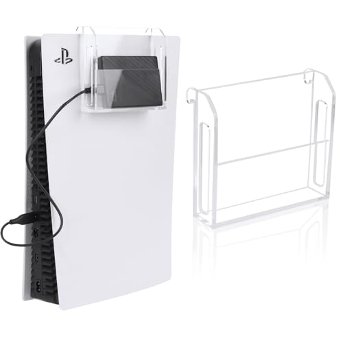 Desing Wish PS5 Festplattenhalter Aufhängen Aufbewahren Acryl Halterung Abnehmbarer Halter Ständer Aufbewahren Gaming Festplatten kompatibel mit Playstation 5 Disc/Digital Edition Zubehör von Desing Wish