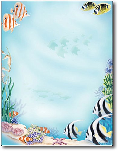 Sea Life Briefpapier Tropical Briefpapier, 80 Blatt von Desktop Publishing Supplies