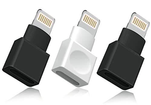 3xLightning-Extender-Adapter, Apple MFI-zertifiziert, iPhone-Ladegerät, Verlängerung von Stecker auf Buchse, Docking-Extender für iPhone 14, 13, 12, 11, X XS, XR, 8, 7, 6, 5, iPad, Audio, Aufladung von DESOFICON