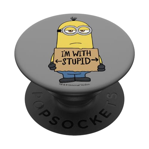 Despicable Me Minions Kevin I'm With Stupid PopSockets mit austauschbarem PopGrip von Despicable Me