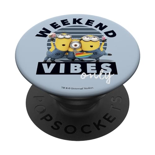 Despicable Me Minions Weekend Vibes Only PopSockets mit austauschbarem PopGrip von Despicable Me