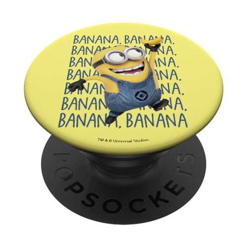 PopSocket : PopGrip Despicable Me Minions Gone Bananas PopSockets Ausziehbarer Sockel und Griff für Handys/Tablets mit Tauschbarem Top von Despicable Me