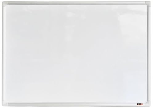 DESQ Whiteboard, Magnethaftend, Aluminium Rahmen, 45 x 60 cm, Inklusive Aluminiumablageschale von Desq
