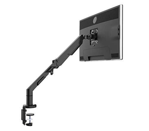 Desq® Monitorarm mit Gasdruckfeder 1720.09 – Länge 62 cm, 17/36 Zoll Bildschirmen 3-12 Kg, Monitordrehung 360°, Schnellverschluss, VESA 75&100 mm, Schwarz von Desq
