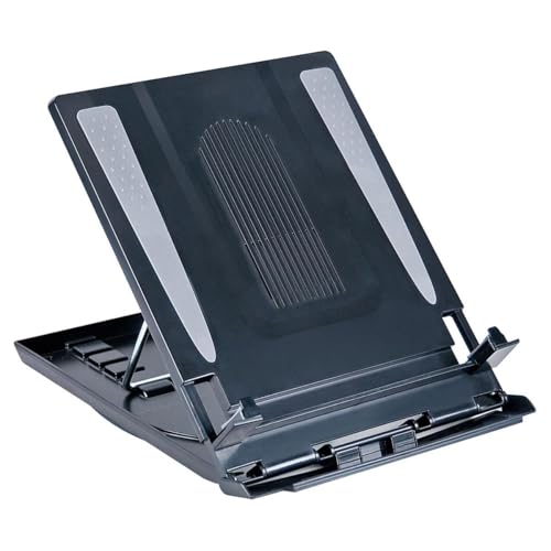 Desq 1503 Laptopständer, Erhöht den Laptop, bis max. 17", Einstellbar in 5 verschiedenen Positionen und mit einem integrierten Drehtisch ausgestattet, 21 cm, Schwarz Desq 1503 Laptopständer, Erhöht den Laptop, bis max. 17", Einstellbar in 5 verschiedenen Positionen und mit einem integrierten Drehtisch ausgestattet, 21 cm, Schwarz von Desq