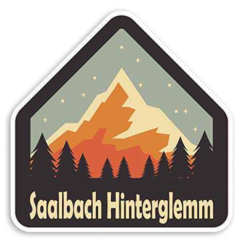 2 x 10 cm Saalbach Hinterglemm Österreich Vinyl Aufkleber Ski-Gepäck Aufkleber #31219 (10 cm breit) von Destination Vinyl Ltd