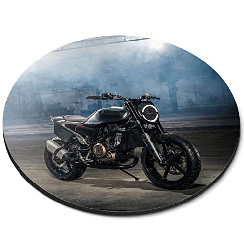 RM13119 Mauspad, rund, Motiv: Cool Street Motorrad von Destination Vinyl Ltd