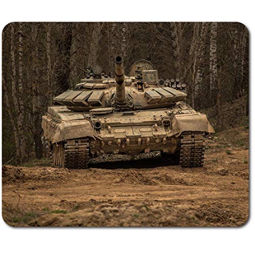 Rechteckiges Mauspad – Armee Panzer Fahrzeug War Battle Forces 23,5 x 19,6 cm (9,3 x 7,7 Zoll) für Computer & Laptop, Büro, rutschfeste Unterseite #44149 von Destination