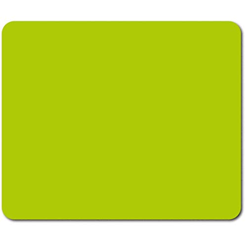 Rechteckiges Mauspad – Chartreuse Gelb Grün Farbblock 23,5 x 19,6 cm (9,3 x 7,7 Zoll) für Computer & Laptop, Büro, rutschfeste Unterseite #44558 von Destination