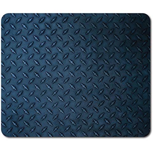 Rechteckiges Mauspad – Dunkelgrau Immitation Riffelblech Metall 23,5 x 19,6 cm (9,3 x 7,7 Zoll) für Computer & Laptop, Büro, rutschfeste Unterseite #44844 von Destination