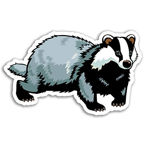 2 x 10cm Netter Dachs Vinyl Aufkleber - Tier Wilde Aufkleber Laptop Gepäck # 17192 (10 cm breit) von DestinationVinyl