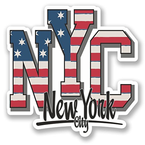 2 x New York City USA vinyl Aufkleber Aufkleber Laptop Reise Gepäck Auto Cool Schild Fun # 5747-15cm/150mm Wide von DestinationVinyl