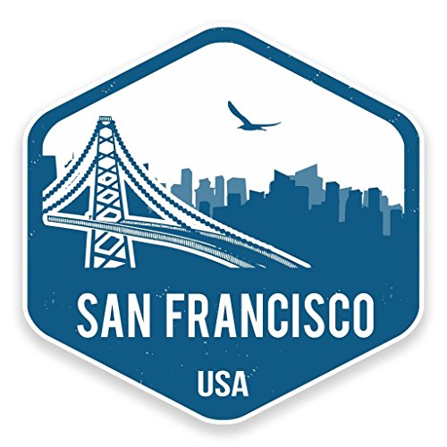 2 x San Francisco Vinyl Aufkleber Aufkleber Laptop Auto Reise Gepäck Label Tag # 9323 - 10cm/100mm Wide 2 x San Francisco Vinyl Aufkleber Aufkleber Laptop Auto Reise Gepäck Label Tag # 9323 - 10cm/100mm Wide von DestinationVinyl